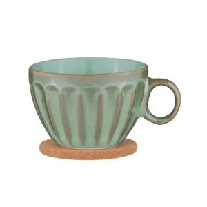 60526 Elan Sage Green Duo Mug & Coaster SetLadelle