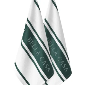 Bella Casa Green 2pk Kitchen Towel
